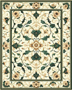 Elegant Floral Vine Pattern Rug