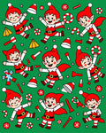 Festive Red Elf Christmas Celebration Rug