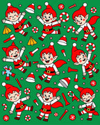 Festive Red Elf Christmas Celebration Rug