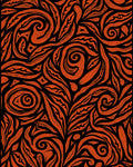 Dynamic Orange Swirl Abstract Pattern Rug