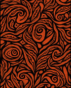Dynamic Orange Swirl Abstract Pattern Rug