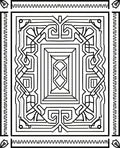 Intricate Abstract Maze Pattern Rug