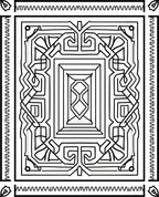 Intricate Abstract Maze Pattern Rug