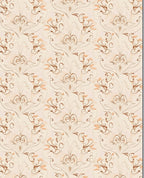 Elegant Floral Swirl Line Art Design Rug
