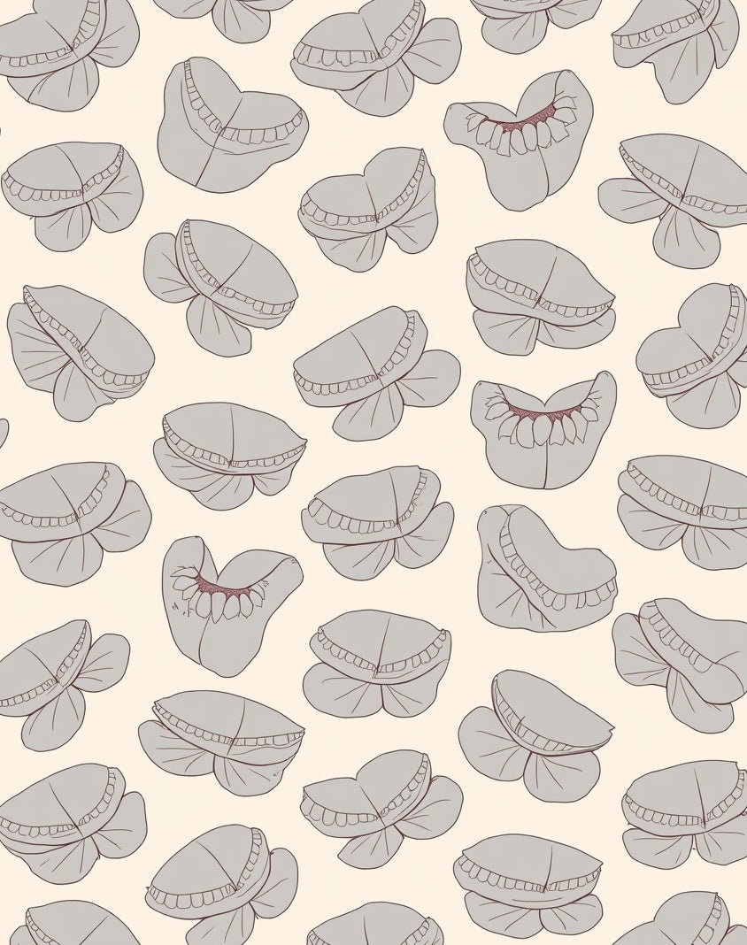 Soft Grey Petal Patterned Rug