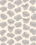 Soft Grey Petal Patterned Rug