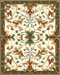 Ornate Floral Scrollwork Design Rug