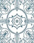 Ornate Floral Swirl Symmetry Rug