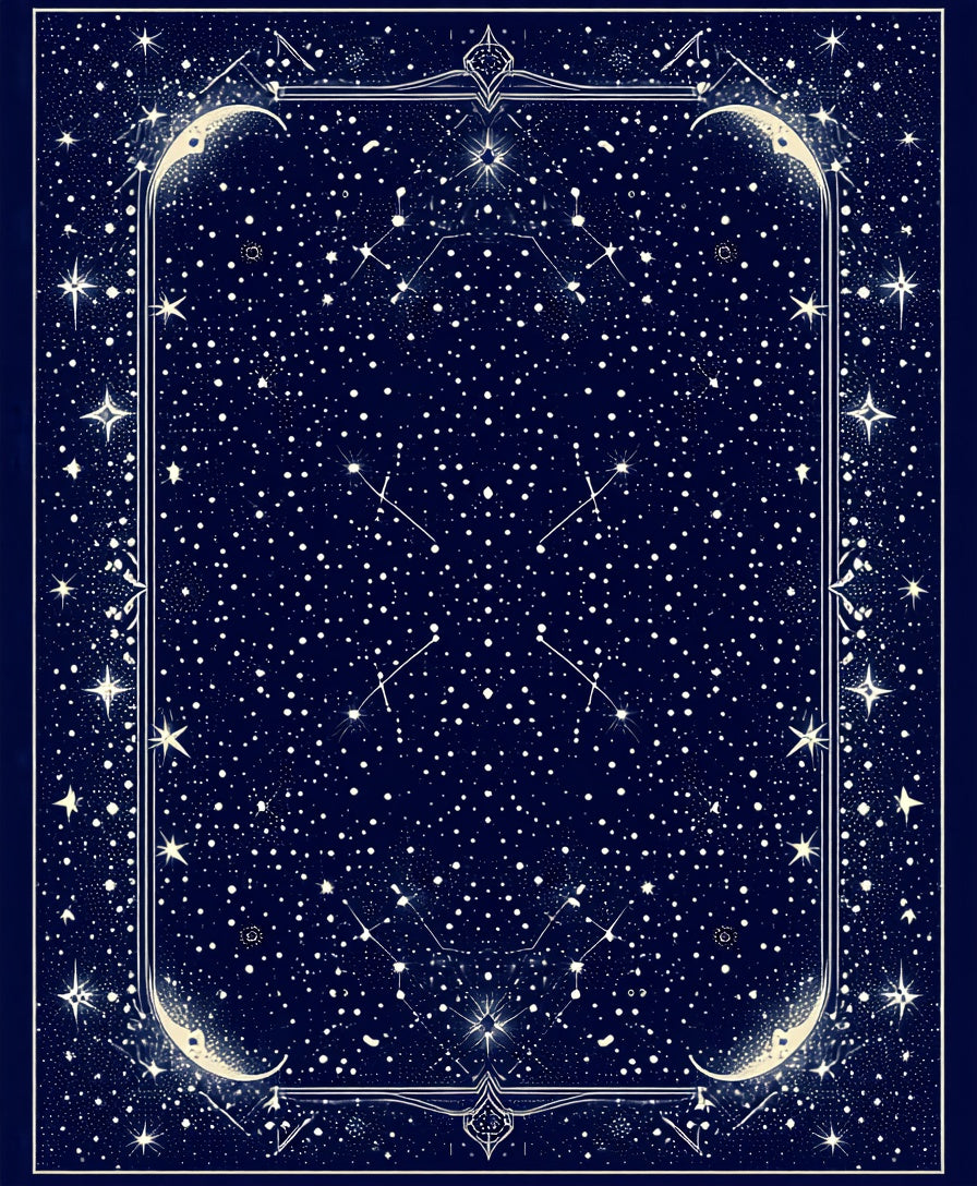 Midnight Sky Celestial Constellations Rug