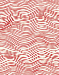 Red Organic Wave Pattern Rug