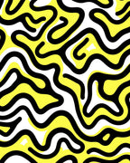 Bold Labyrinth Yellow Graphic Rug