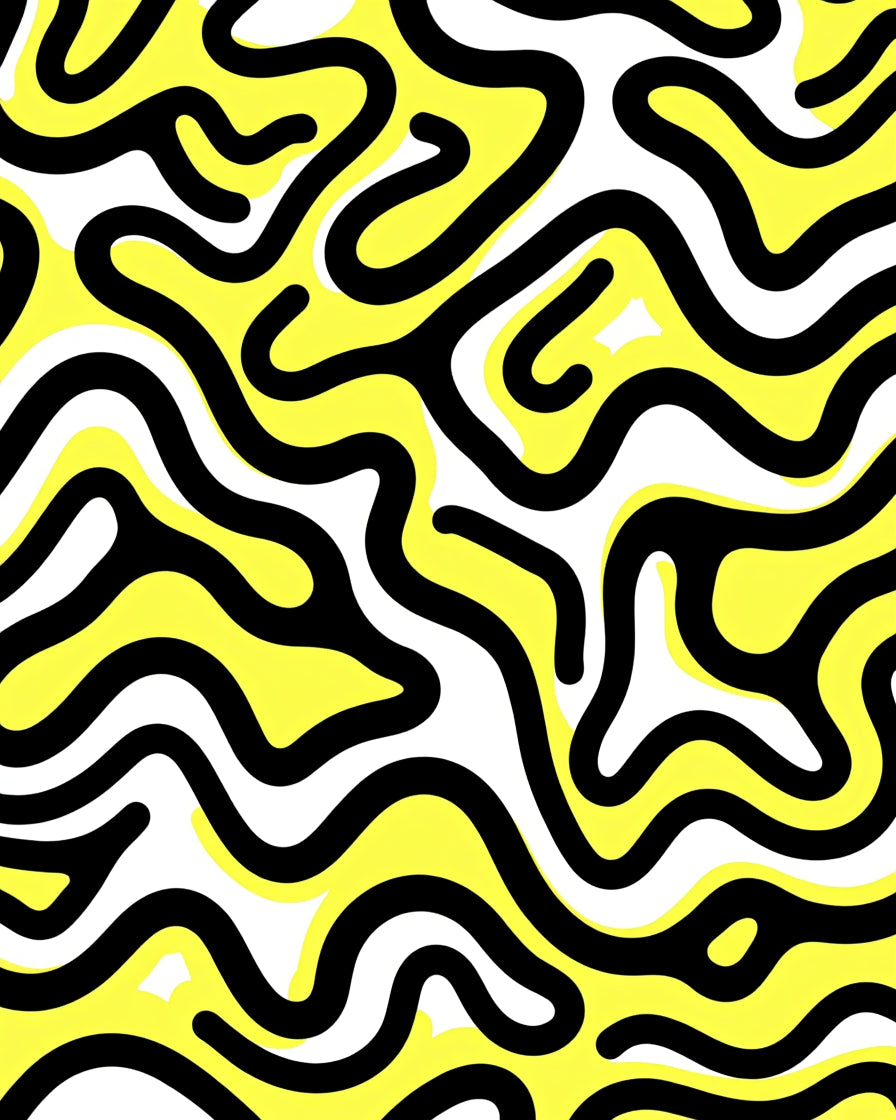 Bold Labyrinth Yellow Graphic Rug