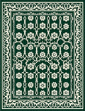 Emerald Ivory Floral Medallion Harmony Rug