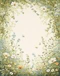 Whimsical Floral Garden With Butterflies Rug