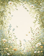 Whimsical Floral Garden With Butterflies Rug