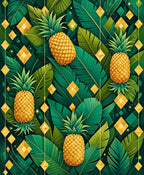 Tropical Pineapple Leaf Pattern Rug