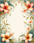 Tropical Floral Swirls Accent Rug