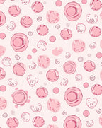 Playful Pink Bubble Pattern Rug