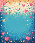 Dreamy Heart And Star Pattern Design Rug