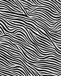 Black White Wavy Stripe Pattern Rug
