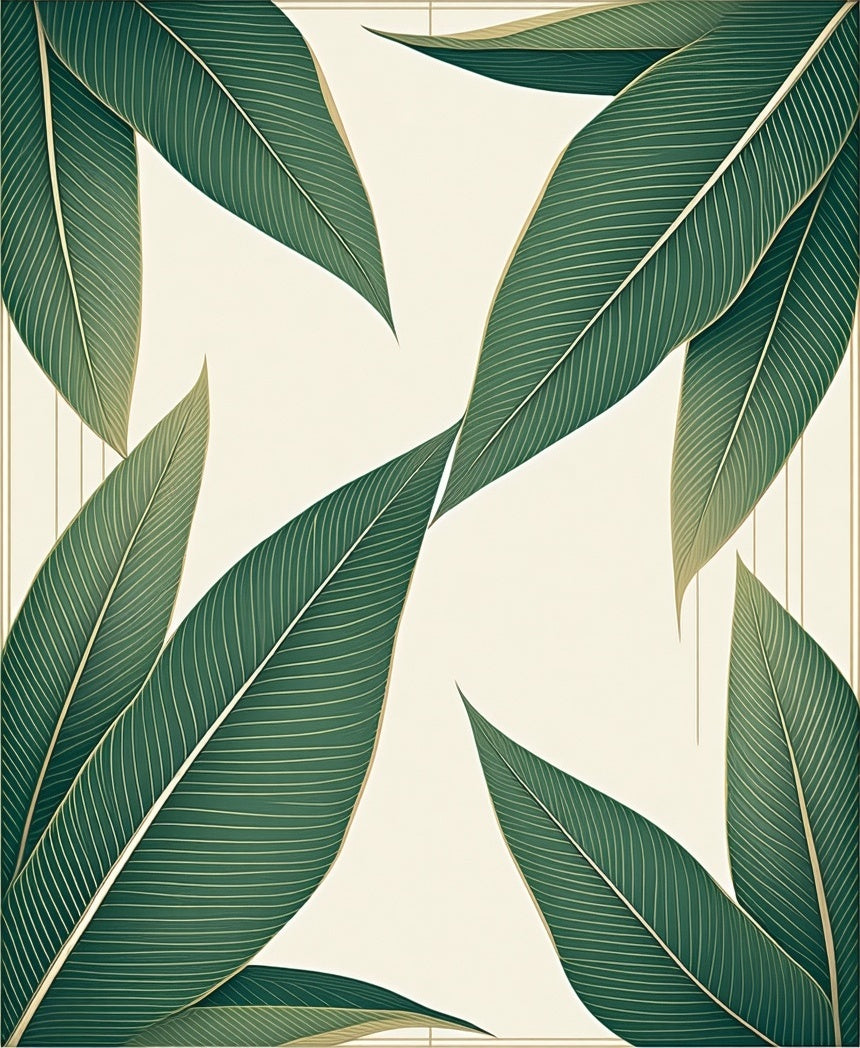 Leafy Botanical Pattern Rug