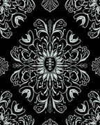 Intricate Floral Swirl Pattern Design Rug
