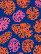 Bright Orange Pink Floral Rays Rug