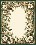 Elegant Floral Vintage Leaf Art Rug