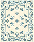 Ornate Floral All-Over Pattern Rug