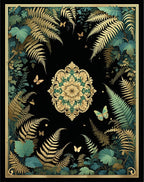 Lush Fern Butterfly Mandalat Rug