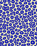 Bold Blue Organic Shapes Rug