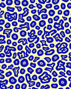Bold Blue Organic Shapes Rug