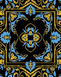 Ornate Floral Swirls And Lines Rug