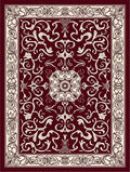 Ornate Floral Swirls and Border Design Rug