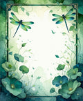 Dragonfly Floral Watercolor Pattern Rug