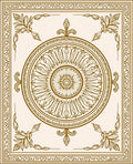 Grand Floral Mandala Decorative Border Rug