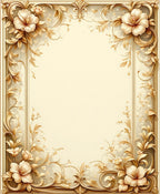 Ornate Floral Vines Elegant Design Rug