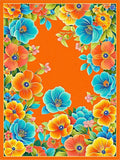 Vibrant Floral Pattern Accent Rug
