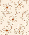 Minimalist Floral Outline Pattern Rug
