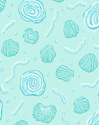 Oceanic Shell Swirl Pattern Rug