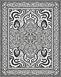 Black White Intricate Mandala Design Rug