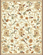 Intricate Floral Vine Pattern Rug