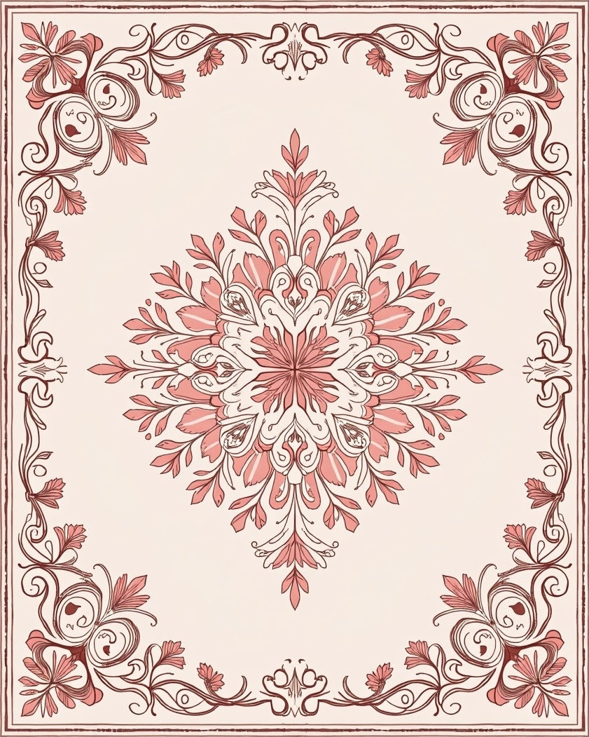 Floral Medallion Vintage Style Rug