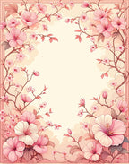 Pink Floral Branches Vintage Romantic Rug