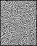 Black And White Maze Pattern Rug