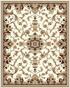 Elegant Floral Central Medallion Rug