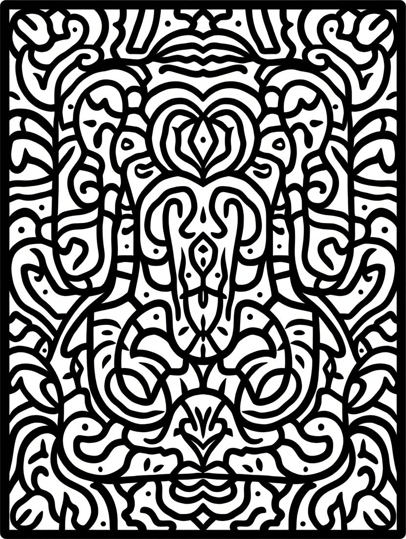 Intricate Organic Paisley Pattern Rug
