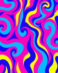 Vivid Swirl Pattern Rug