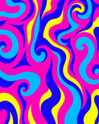 Vivid Swirl Pattern Rug