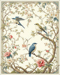 Birds and Blossoms Nature Print Rug